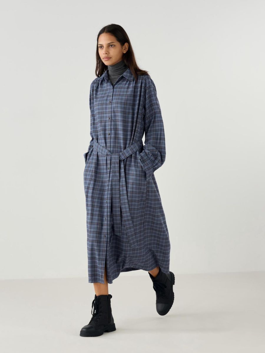 Сукня-сорочка міді осіння жіноча Uniqlo 204485720 L Синя від Rozetka на платформі USKIDKA Акція на Сукня-сорочка міді осіння жіноча Uniqlo 204485720 L Синя від Rozetka