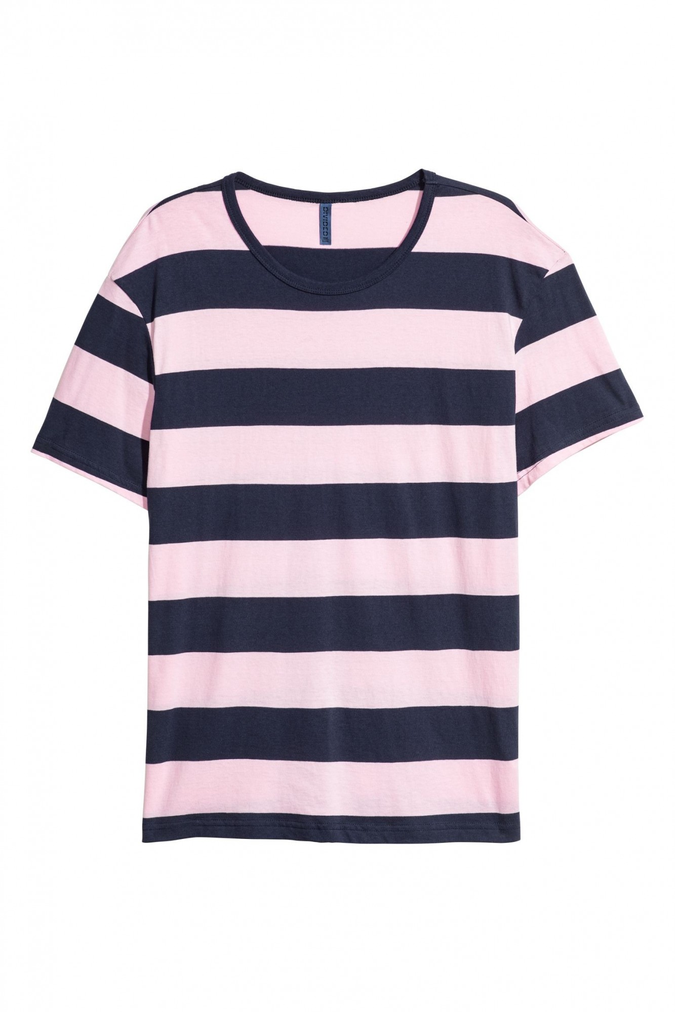

Футболка H&M XL розово- синий в полоску 5212546RP12