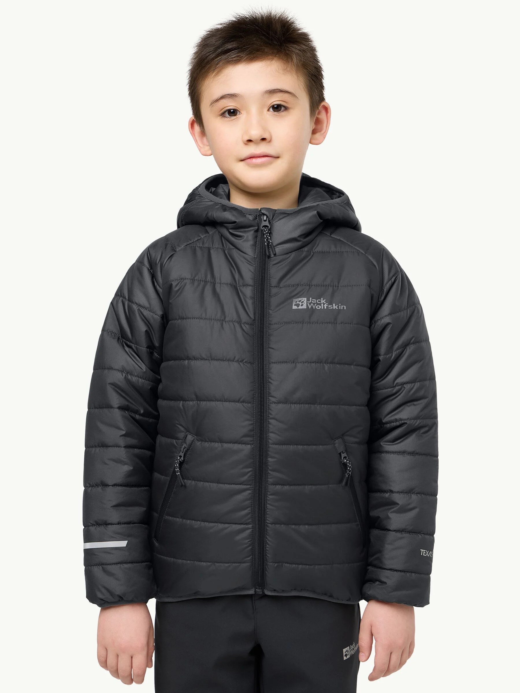 Акція на Підліткова демісезонна куртка для хлопчика Jack Wolfskin Zenon JACKET K 1604145_6350 152 см від Rozetka