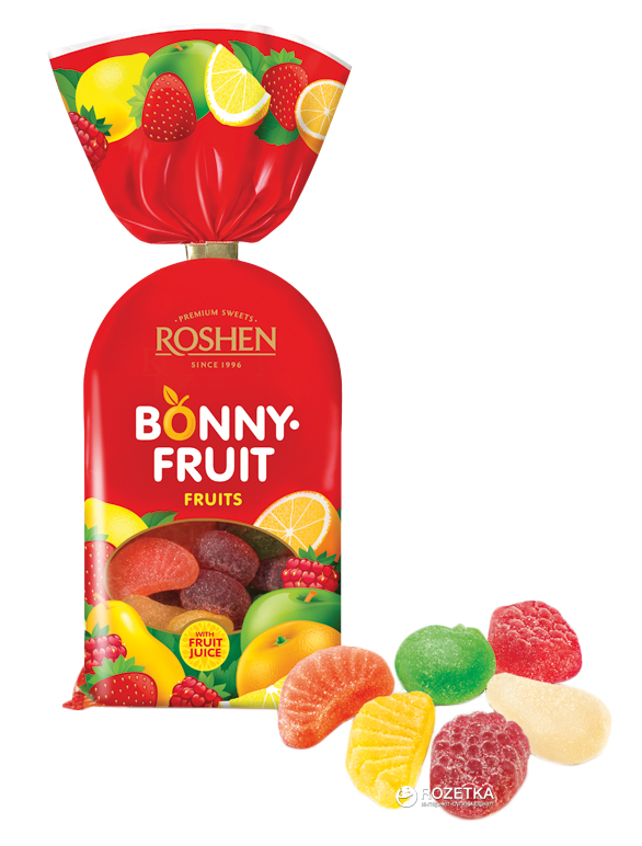 Конфеты желейные Roshen Bonny-Fruit Фрукты 250 г (4823006710102 ...