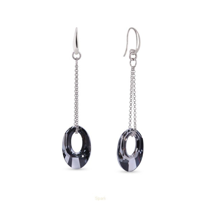 

Серебряные серьги SPARK Elipse со Swarovski модели KW6040SN