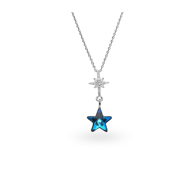 

Серебряный кулон c цепочкой SPARK Stella со Swarovski модели NC474510BB