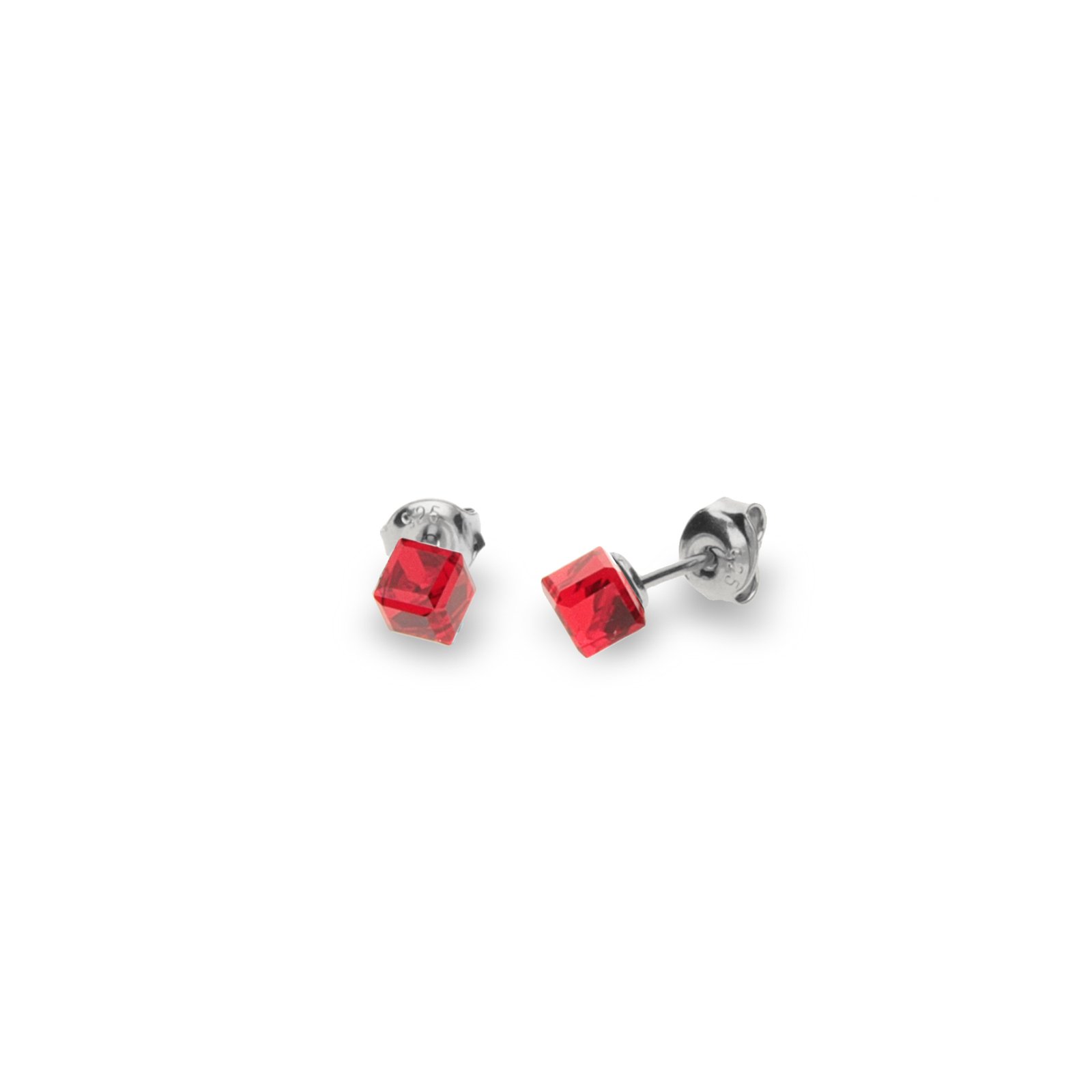 

Серебряные серьги SPARK Small Cube 4x4 мм со Swarovski модели K48414SI