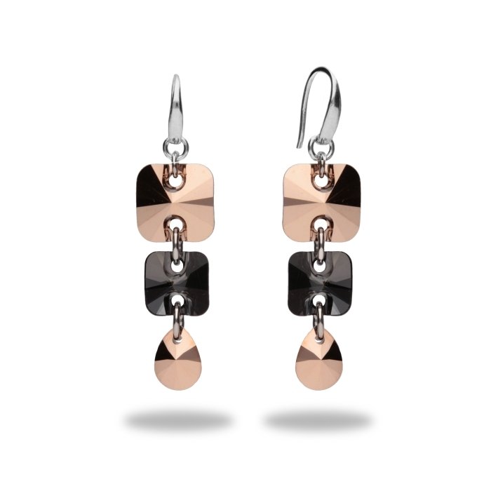 

Серебряные серьги SPARK Rivoli Square со Swarovski модели KL32013RGSNRG