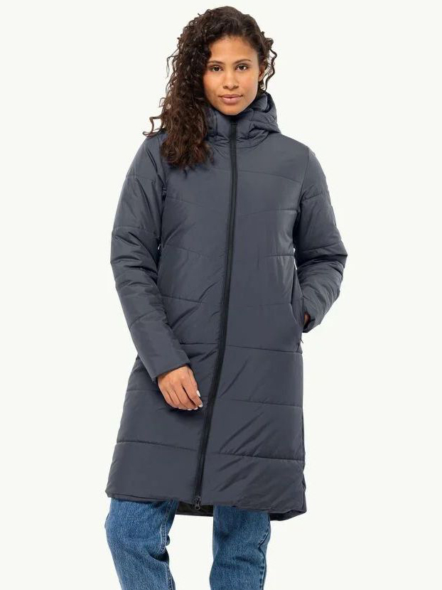 Куртка демісезонна довга з капюшоном жіноча Jack Wolfskin Deutzer Coat W 1207501_C0413 XS Синя від Rozetka на платформі USKIDKA Акція на Куртка демісезонна довга з капюшоном жіноча Jack Wolfskin Deutzer Coat W 1207501_C0413 XS Синя від Rozetka