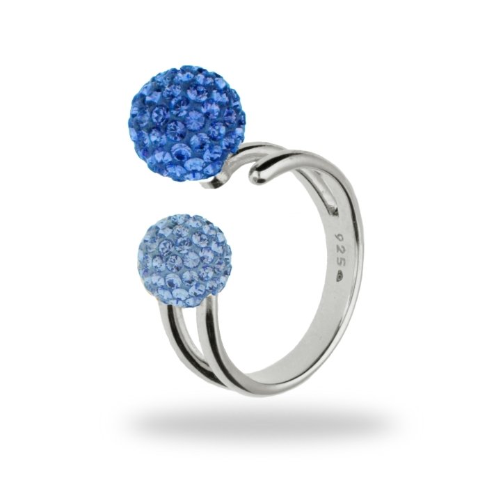

Серебряное кольцо SPARK PAVEBALL со Swarovski модели PCK8K6SALS