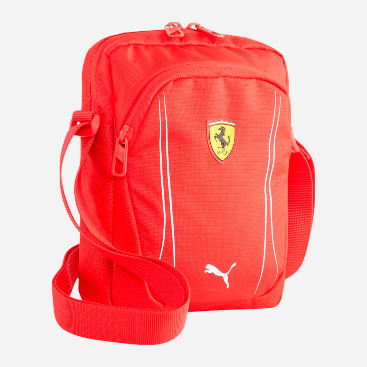 Акція на Сумка крос-боді через плече чоловіча маленька Puma Ferrari SPTWR Race Portable 07982401 Червона від Rozetka