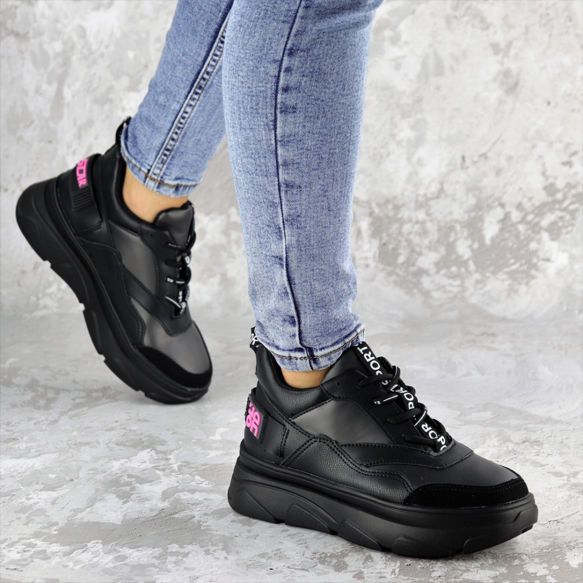 

Кроссовки женские Fashion Snower 2152 36 размер 22,5 см Черный