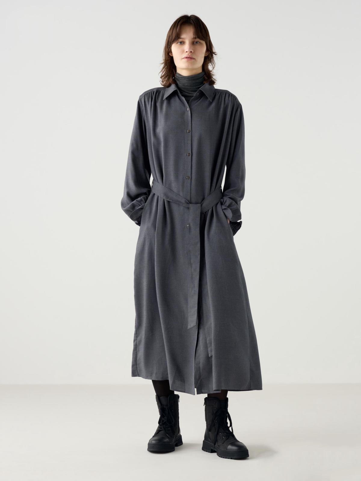 Сукня-сорочка максі осіння жіноча Uniqlo 795396113 L Сіра від Rozetka на платформі USKIDKA Акція на Сукня-сорочка максі осіння жіноча Uniqlo 795396113 L Сіра від Rozetka