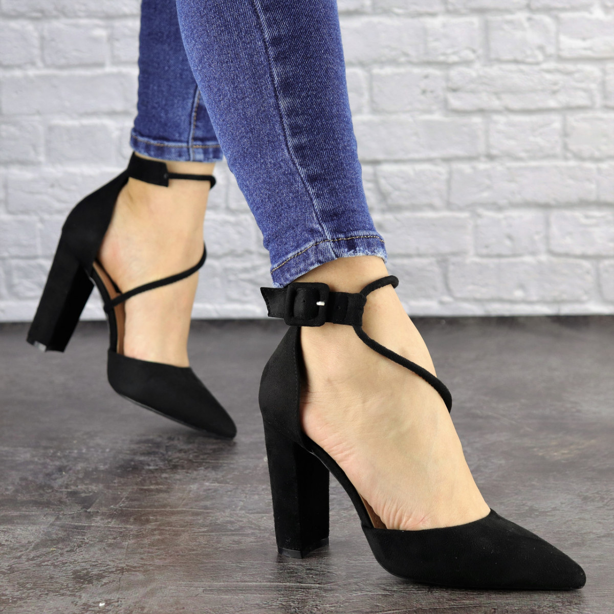 

Туфли женские на каблуке Fashion Noisette 1481 40 размер 25,5 см Черный