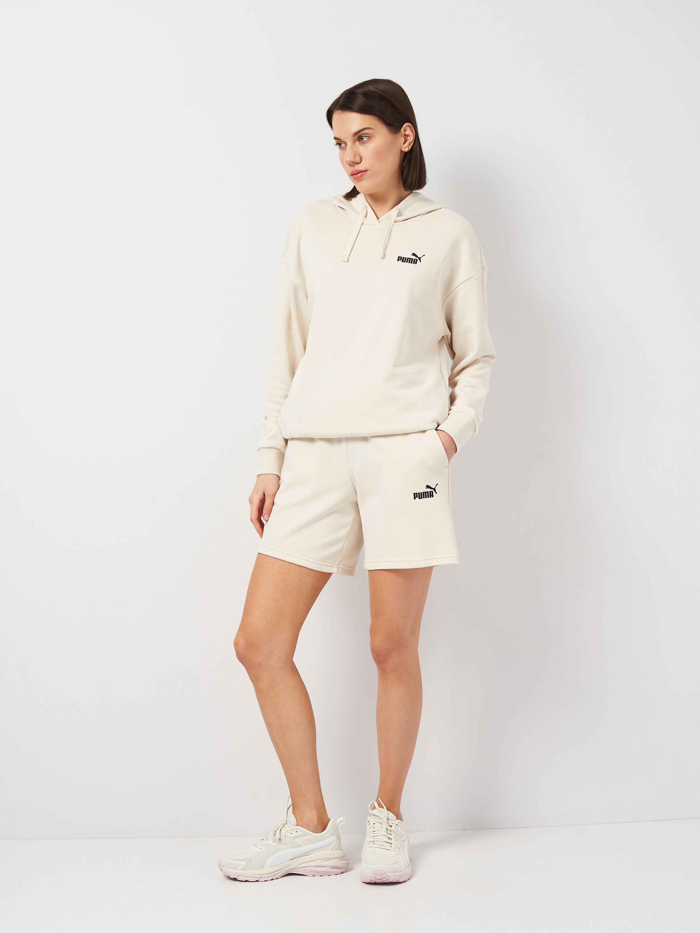 Акція на Спортивний костюм жіночий Puma Short Hooded Relaxed Sweat Suit 7" Tr Op 68507687 M Alpine Snow від Rozetka