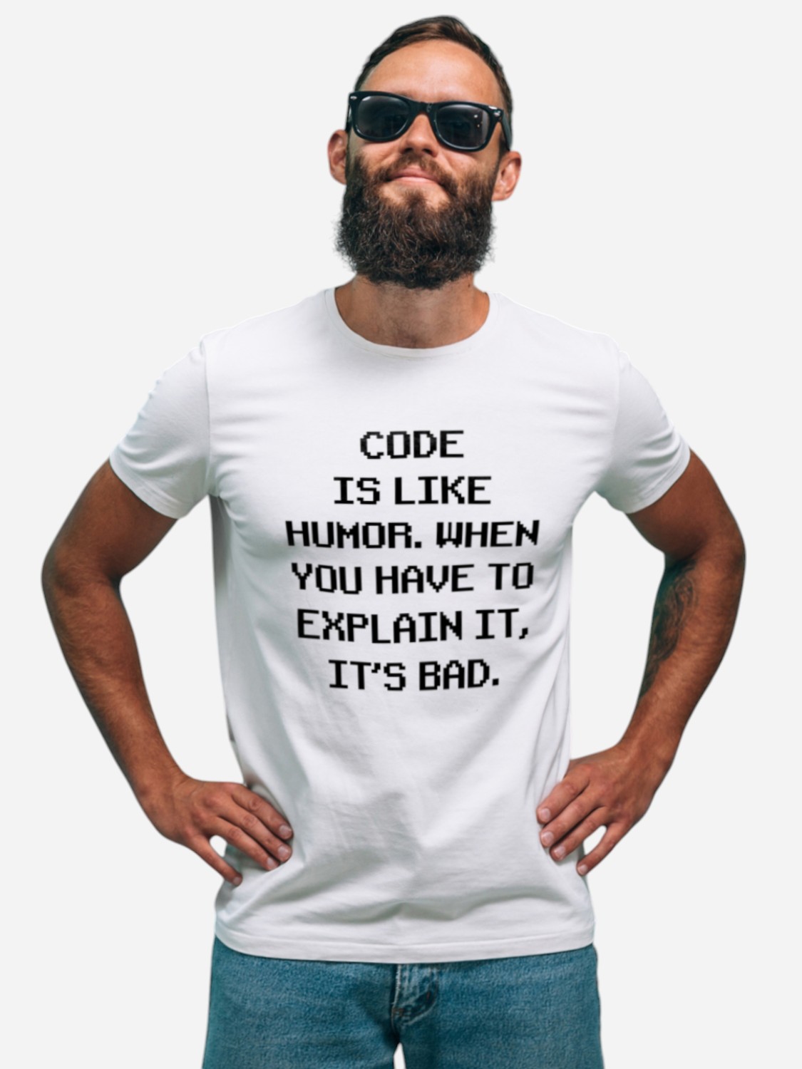 Акція на Футболка бавовняна довга чоловіча Ctrl Code is like humor CNTRLW10031 XL Біла з принтом від Rozetka