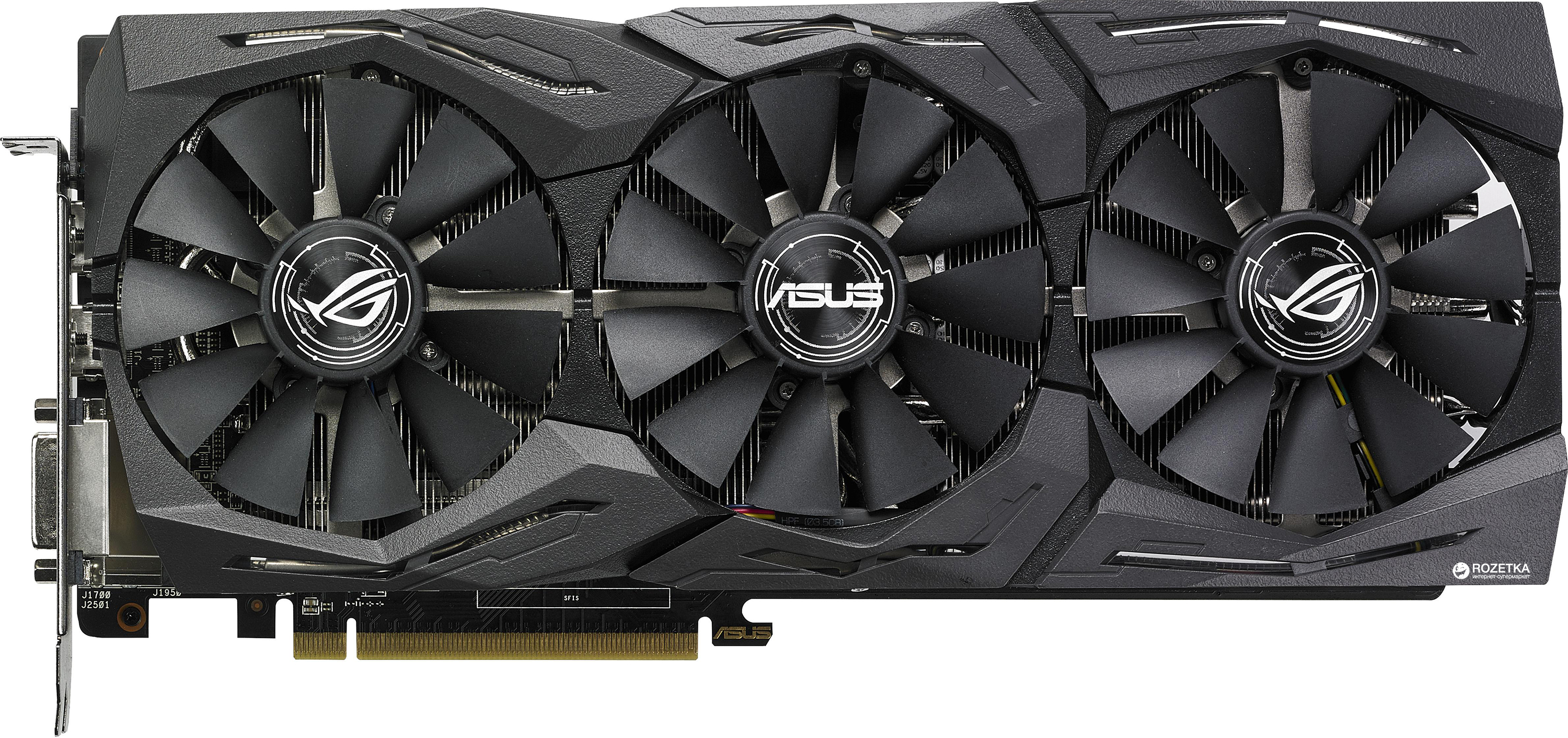 

Asus PCI-Ex Radeon RX580 ROG Strix OC 8GB GDDR5 (256bit) (1360/8000) (DVI, 2 x HDMI, 2 x DisplayPort) (ROG-STRIX-RX580-O8G-GAMING)