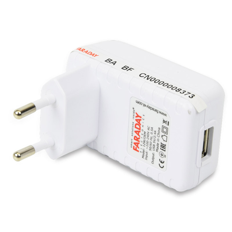 

Блок живлення Faraday Electronics 12W/OEM з USB виходом 5V/2.4A