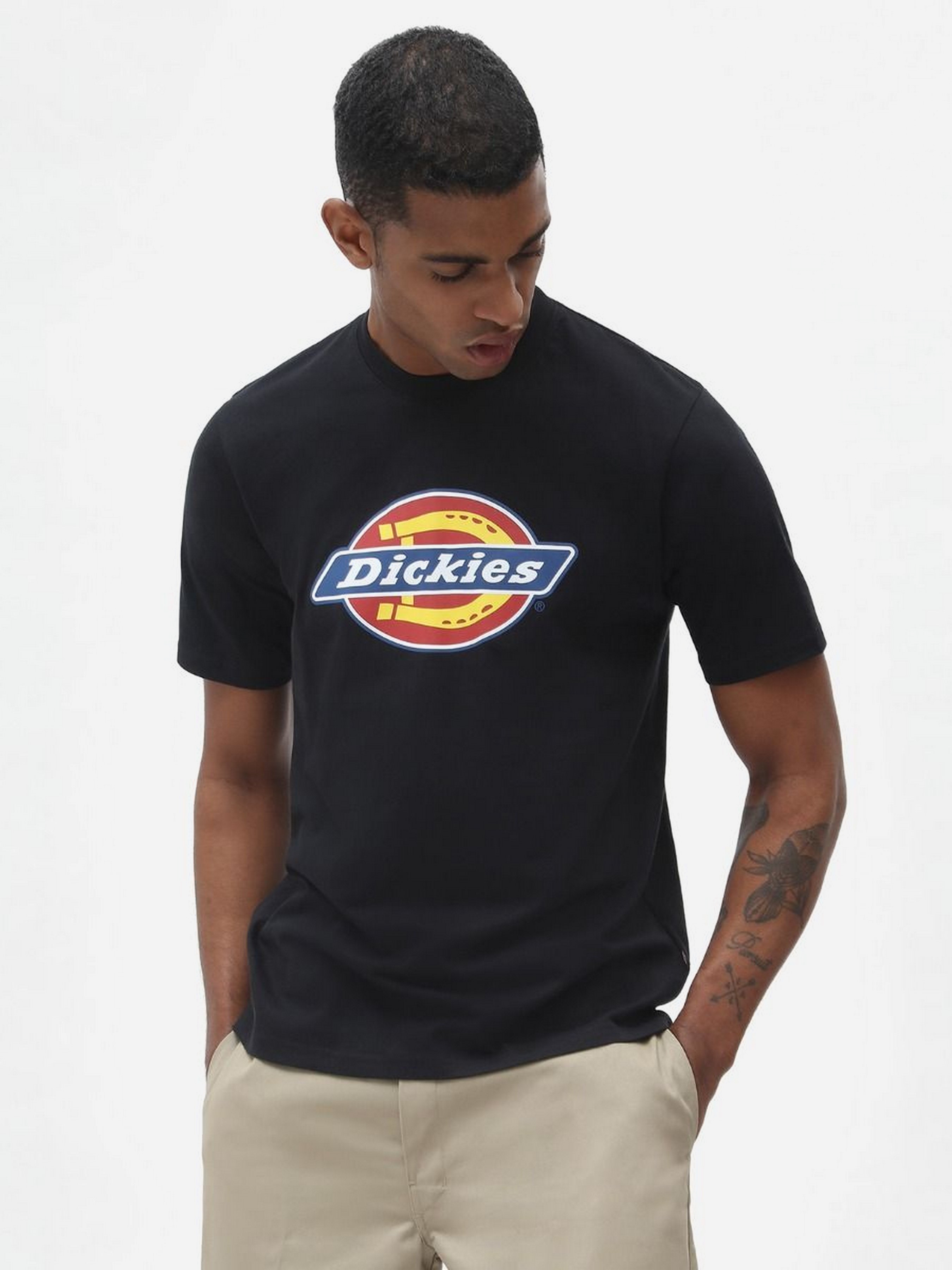 Акція на Футболка бавовняна довга чоловіча Dickies DK0A4XC9BLK1 S Чорна від Rozetka