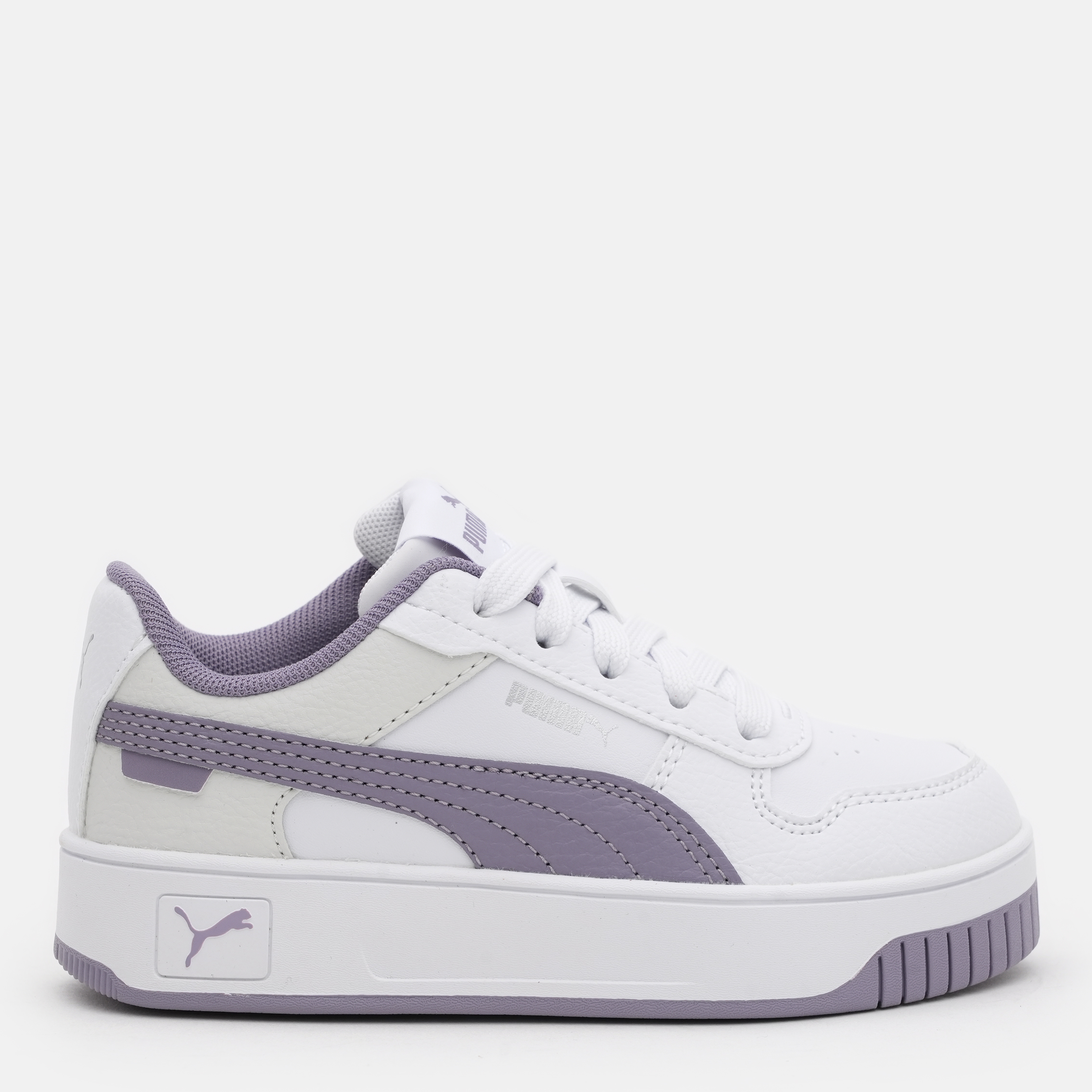 Акція на Дитячі кеди для дівчинки Puma 39384712 32 Puma White-Pale Plum-Puma Silver від Rozetka