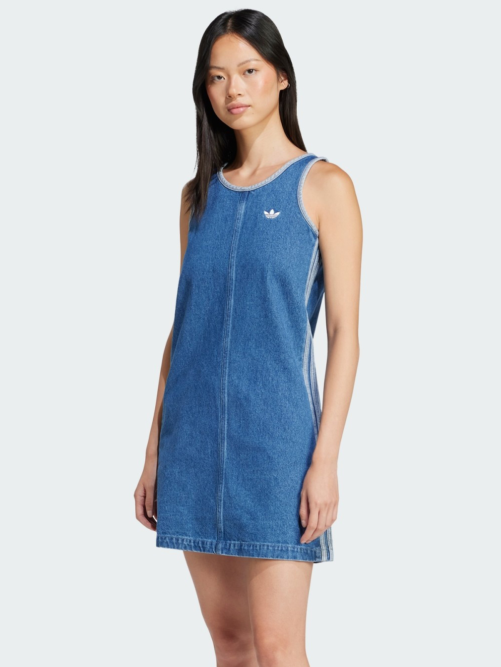 Акція на Сарафан джинсовий жіночий Adidas Originals Denim 3S Dress JD2580 2XL Inddnm від Rozetka