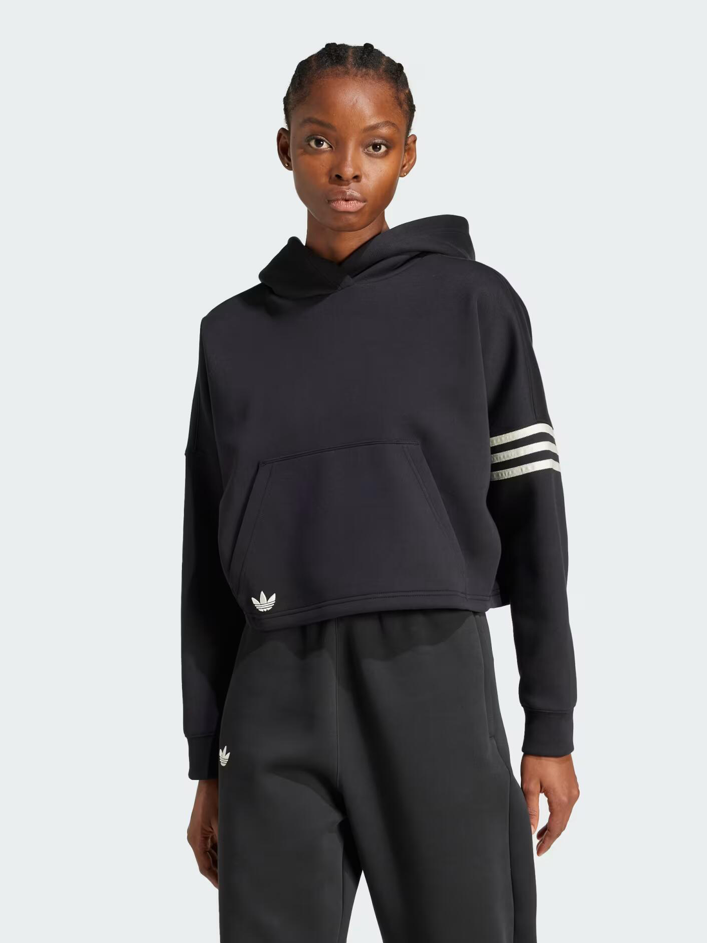 Акція на Худі жіноче Adidas Neucl Hoodie JI8500 XS Black/Crewht від Rozetka