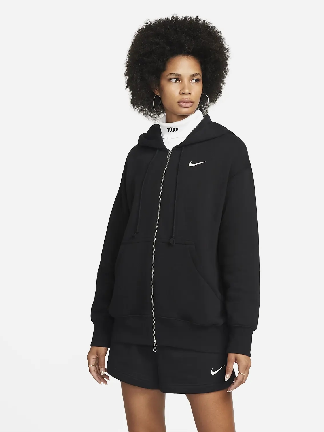 Толстовка на блискавці з капюшоном жіноча Nike Sportswear Phoenix Oversized Fleece DQ5758-010 S Black/Sail від Rozetka на платформі USKIDKA Акція на Толстовка на блискавці з капюшоном жіноча Nike Sportswear Phoenix Oversized Fleece DQ5758-010 S Black/Sail від Rozetka