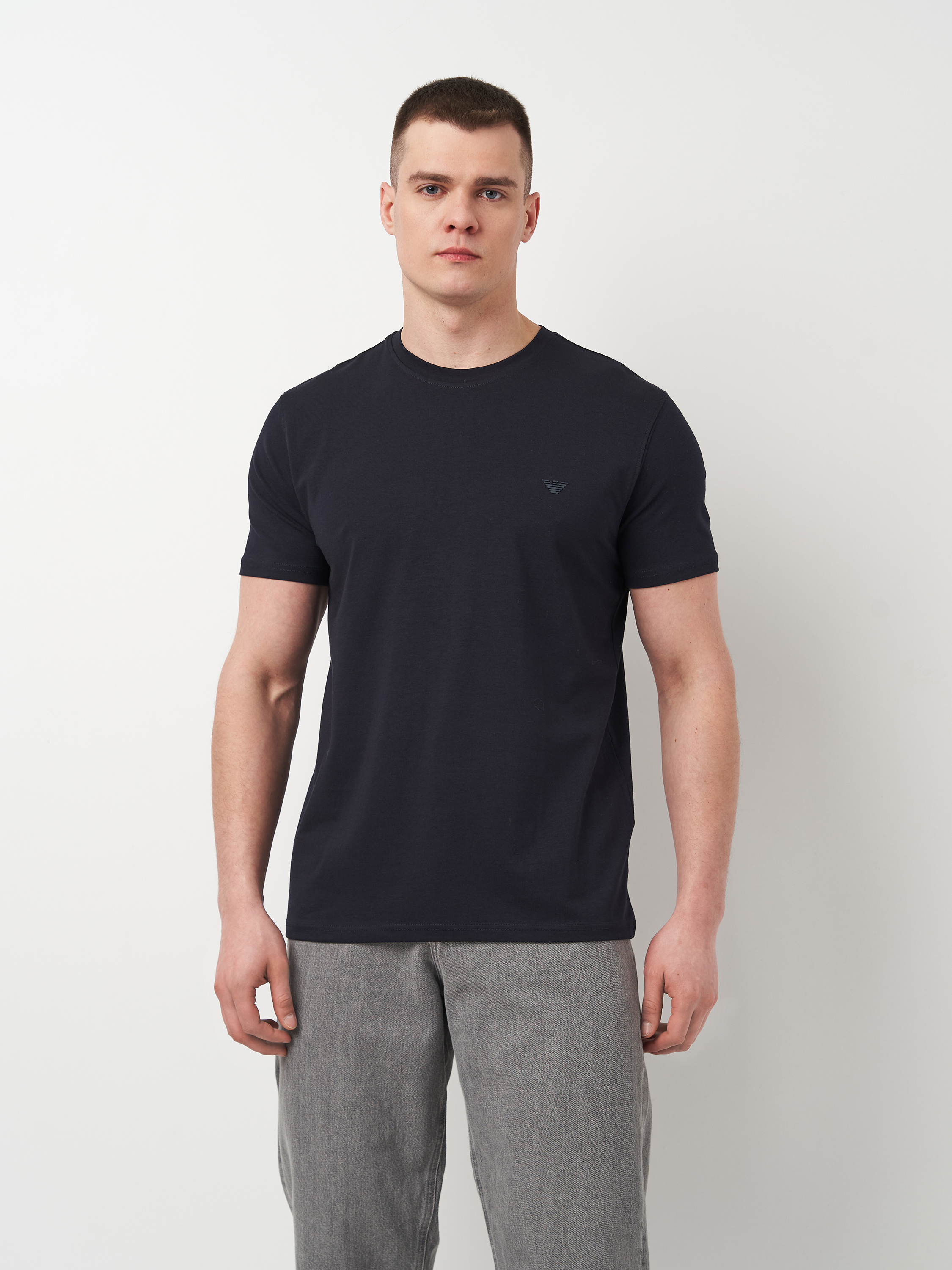Футболка бавовняна довга чоловіча Emporio Armani 11414.2 XL Темно-синя від Rozetka на платформі USKIDKA Акція на Футболка бавовняна довга чоловіча Emporio Armani 11414.2 XL Темно-синя від Rozetka