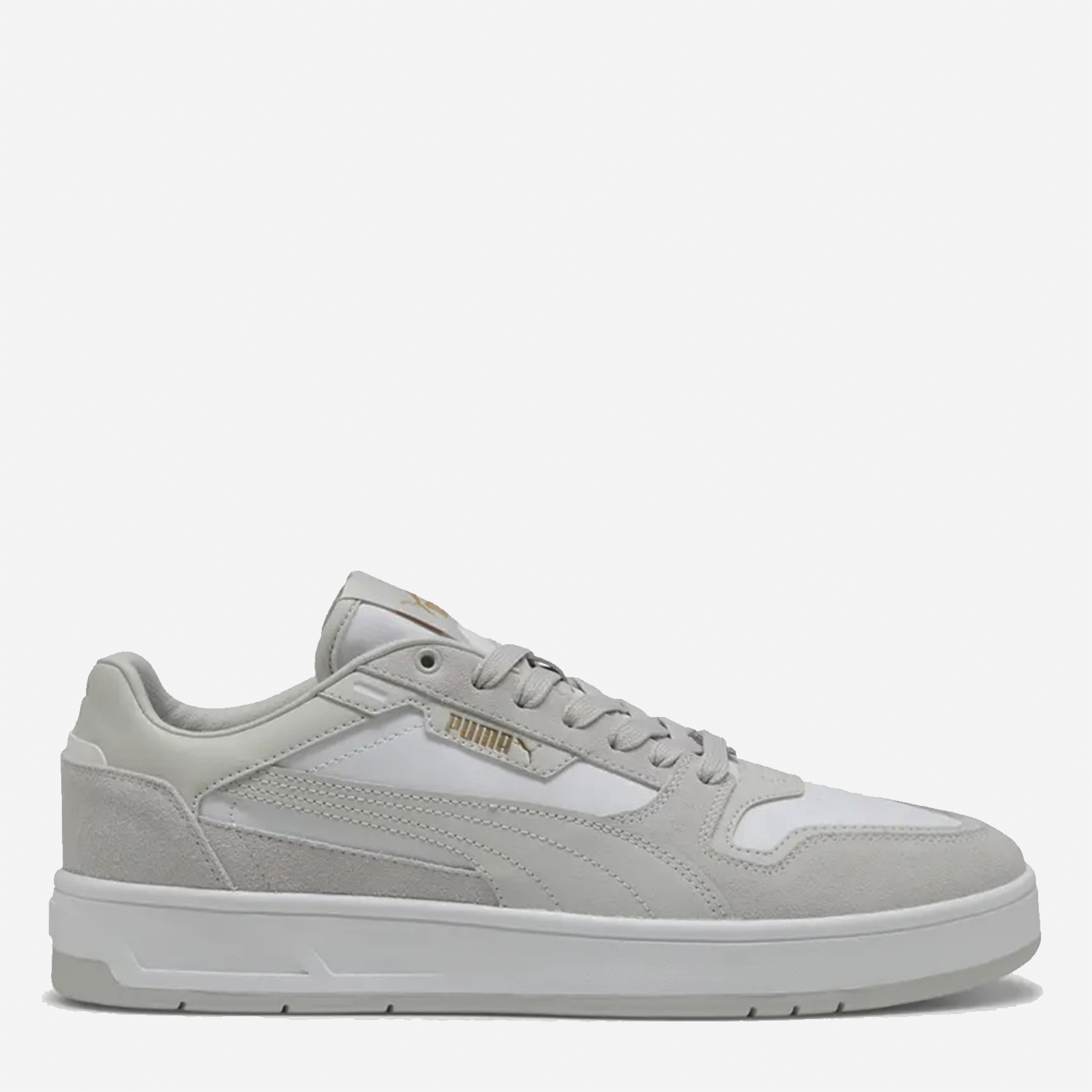 Акція на Чоловічі кеди низькі Puma Court Classic Street Sd 40021502 41 (7.5UK) 26.5 см Puma White-Glacial Gray-Puma Gold від Rozetka