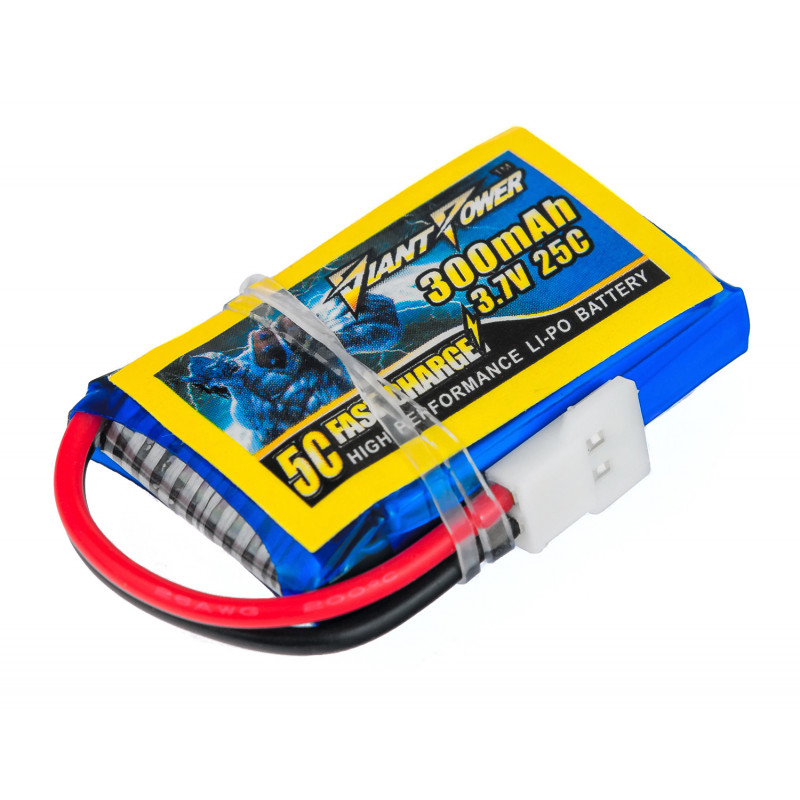 

Аккумулятор Giant Power Li-Pol 300mAh 3.7V 1S 25C 8x20x32мм для Walkera/Hubsan (DLC-1S300C-WK)