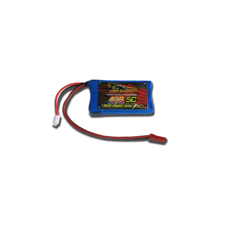 

Аккумулятор Dinogy Li-Pol 450mAh 7.4V 2S 65C JST (DLC-2S450H-JST)