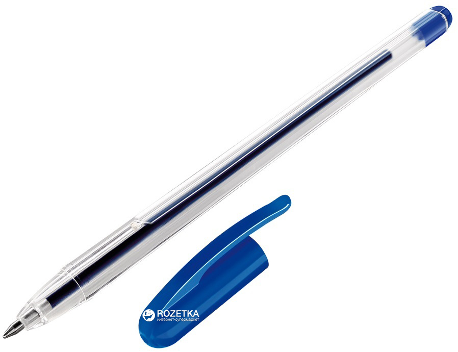 Набор шариковых ручек Pelikan Stick Синие 0.7 мм Прозрачный корпус 4 шт ...