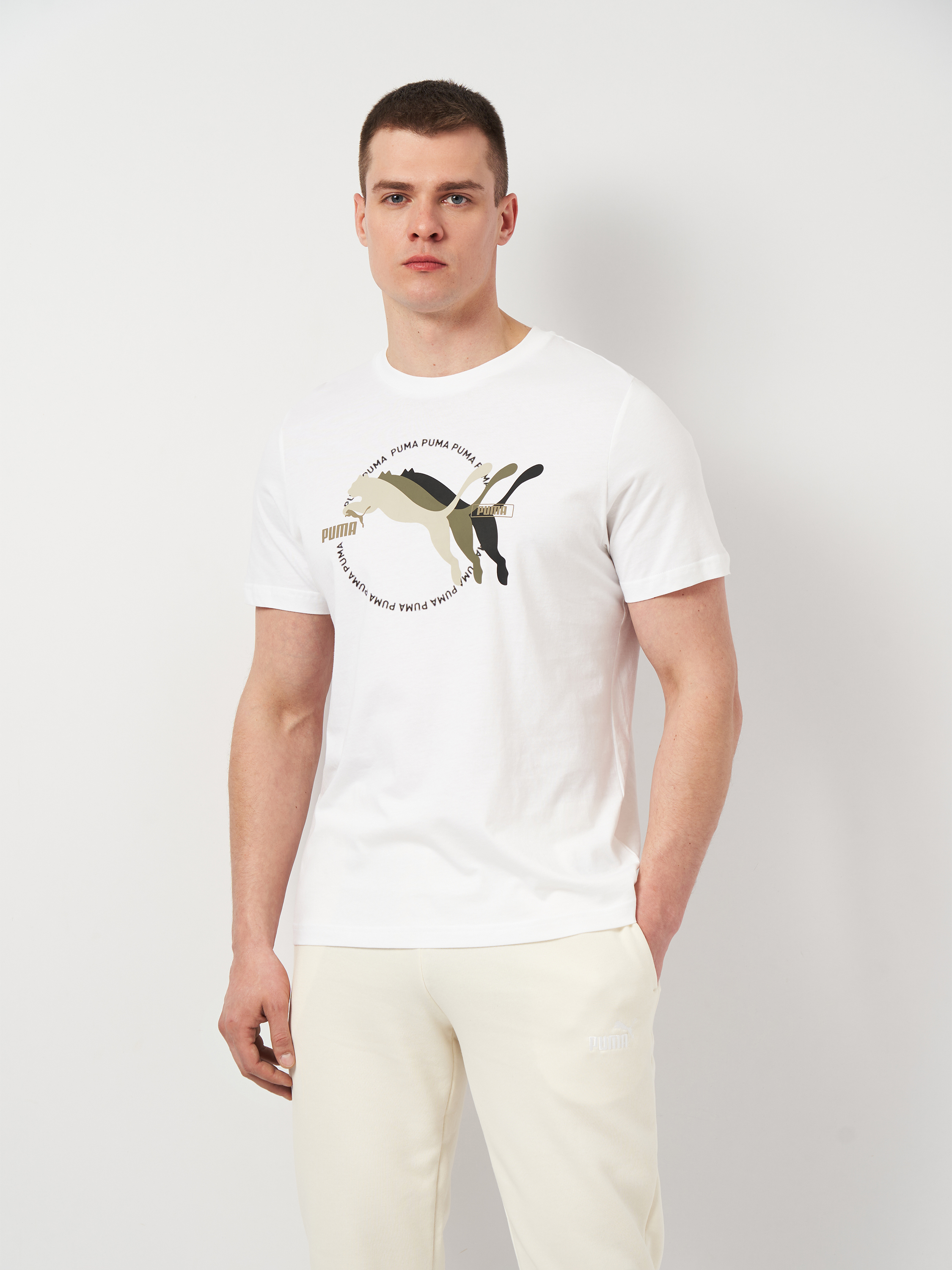 Футболка бавовняна довга чоловіча Puma Graphics Multiple Cat Logo Tee 68482602 XL White від Rozetka на платформі USKIDKA Акція на Футболка бавовняна довга чоловіча Puma Graphics Multiple Cat Logo Tee 68482602 XL White від Rozetka