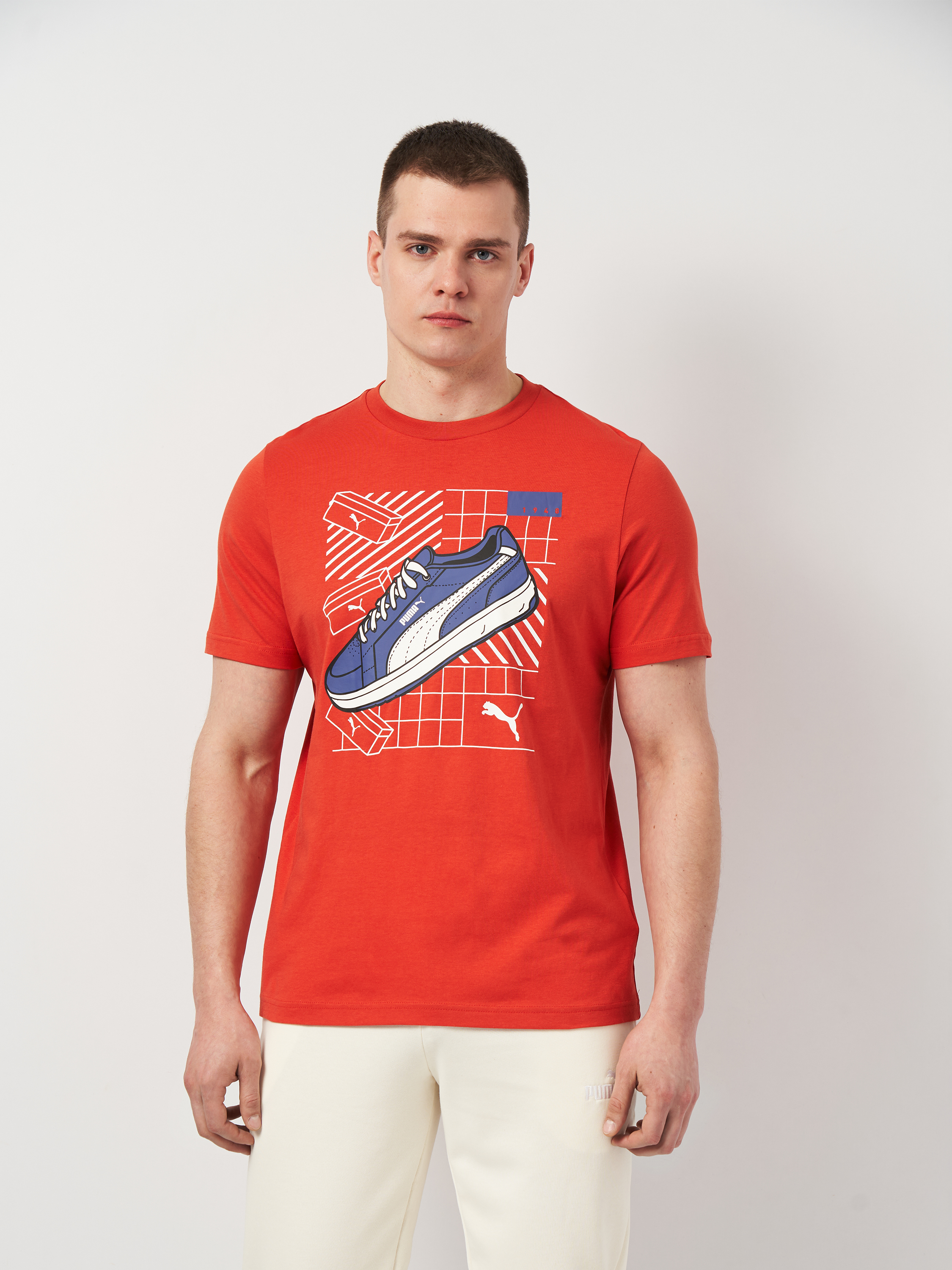 Футболка бавовняна довга чоловіча Puma Graphics Sneaker Tee 68483015 S Red Fire від Rozetka на платформі USKIDKA Акція на Футболка бавовняна довга чоловіча Puma Graphics Sneaker Tee 68483015 S Red Fire від Rozetka