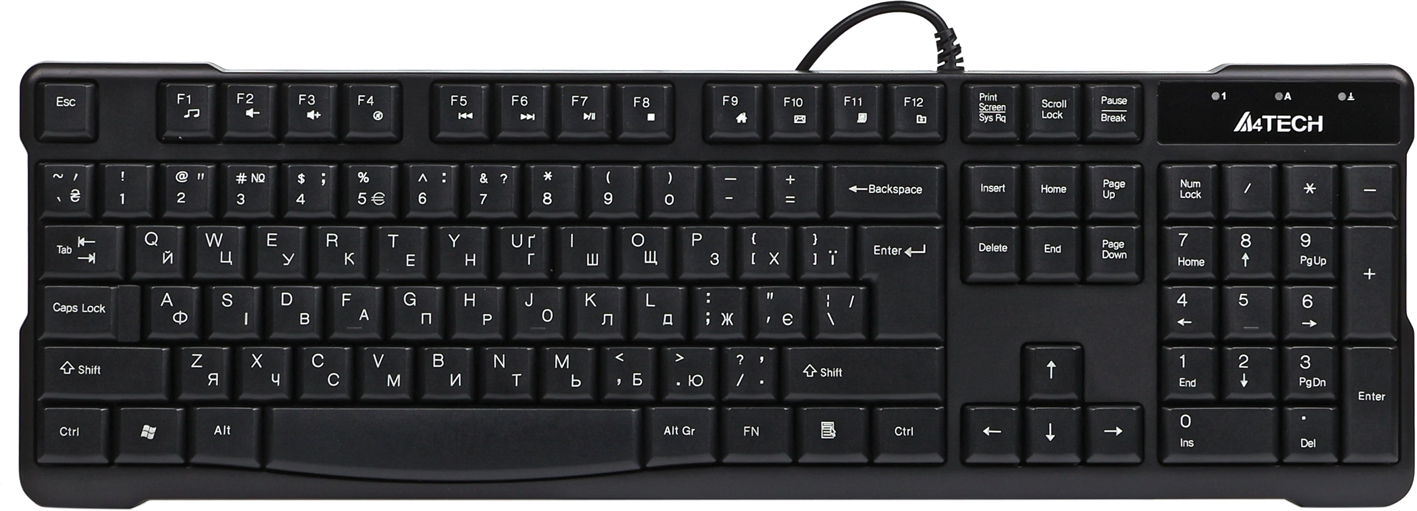 Клавиатура проводная A4Tech KR-750 USB (4711421805827) – фото