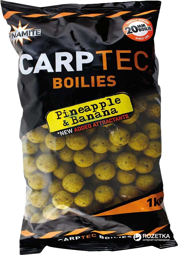 

Бойлы тонущие Dynamite Baits CarpTec Pineapple&Banana 20 мм 1 кг (DY1164)