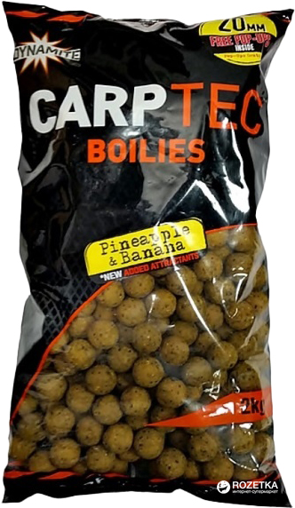 

Бойлы тонущие Dynamite Baits CarpTec Pineapple&Banana 20 мм 2 кг (DY1165)