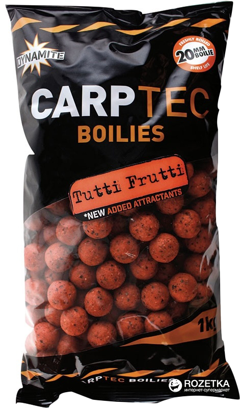 

Бойлы тонущие Dynamite Baits CarpTec Tutti Frutti 20 мм 1 кг (DY1176)