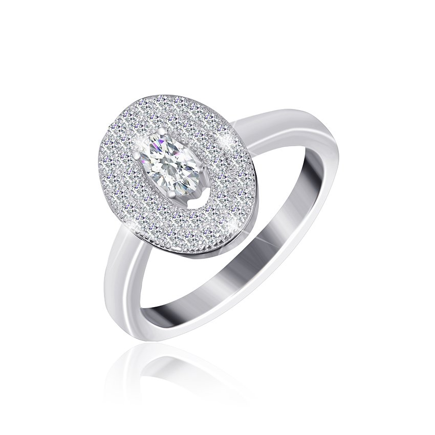 

Серебряное кольцо Silvex925 с фианитом 17.8 мм модели КК2Ф/433-И