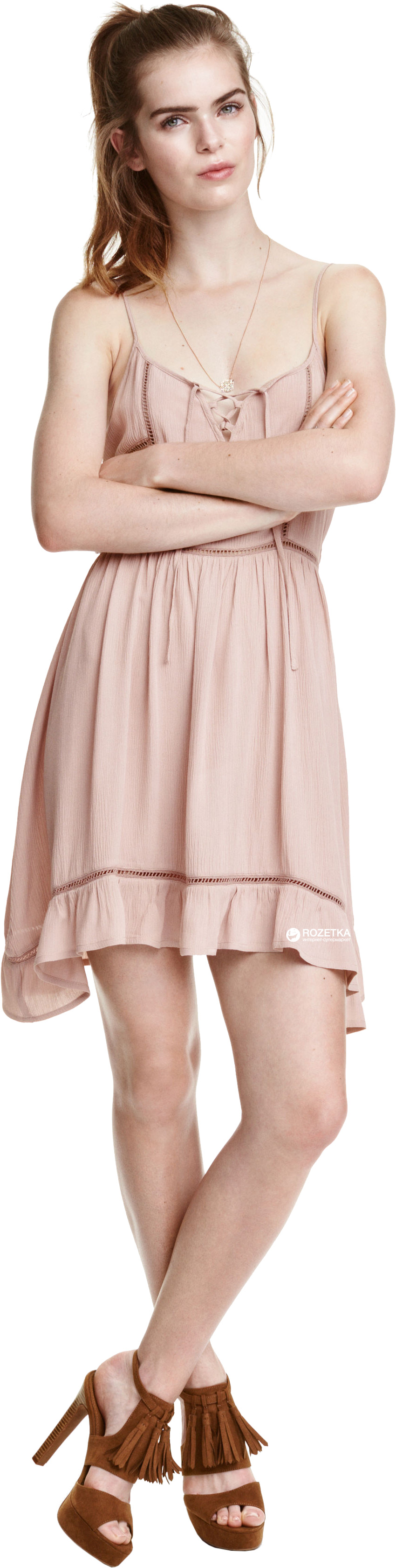

Сарафан H&M 4065934-ACTQ  Бежевый, Сарафан H&M 4065934-ACTQ 42 Бежевый