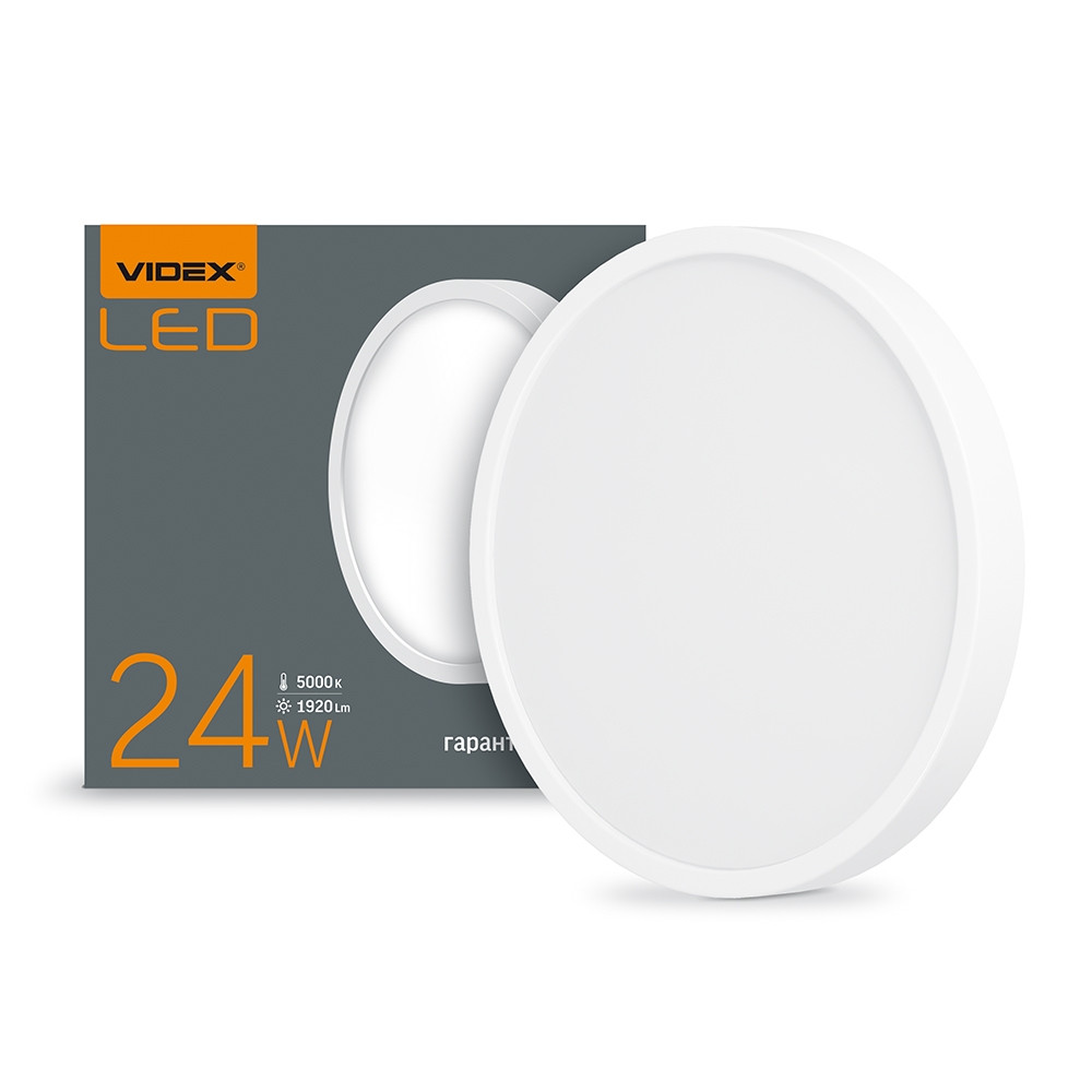 

LED Светильник круглый накладной VIDEX 24W 5000K 220V (VL-DLRS-245)