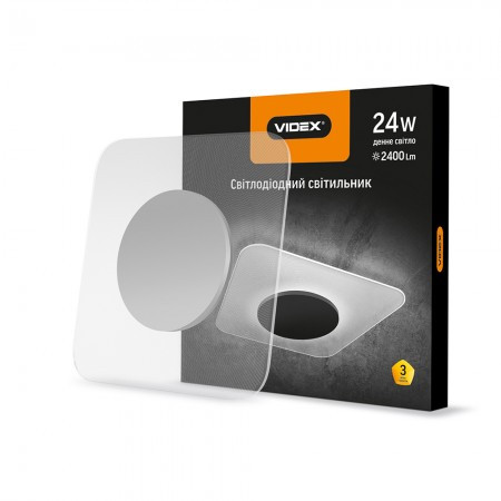 

LED светильник Акриловый квадратный VIDEX 24W 4100K 220V (VL-JTS-24S4)