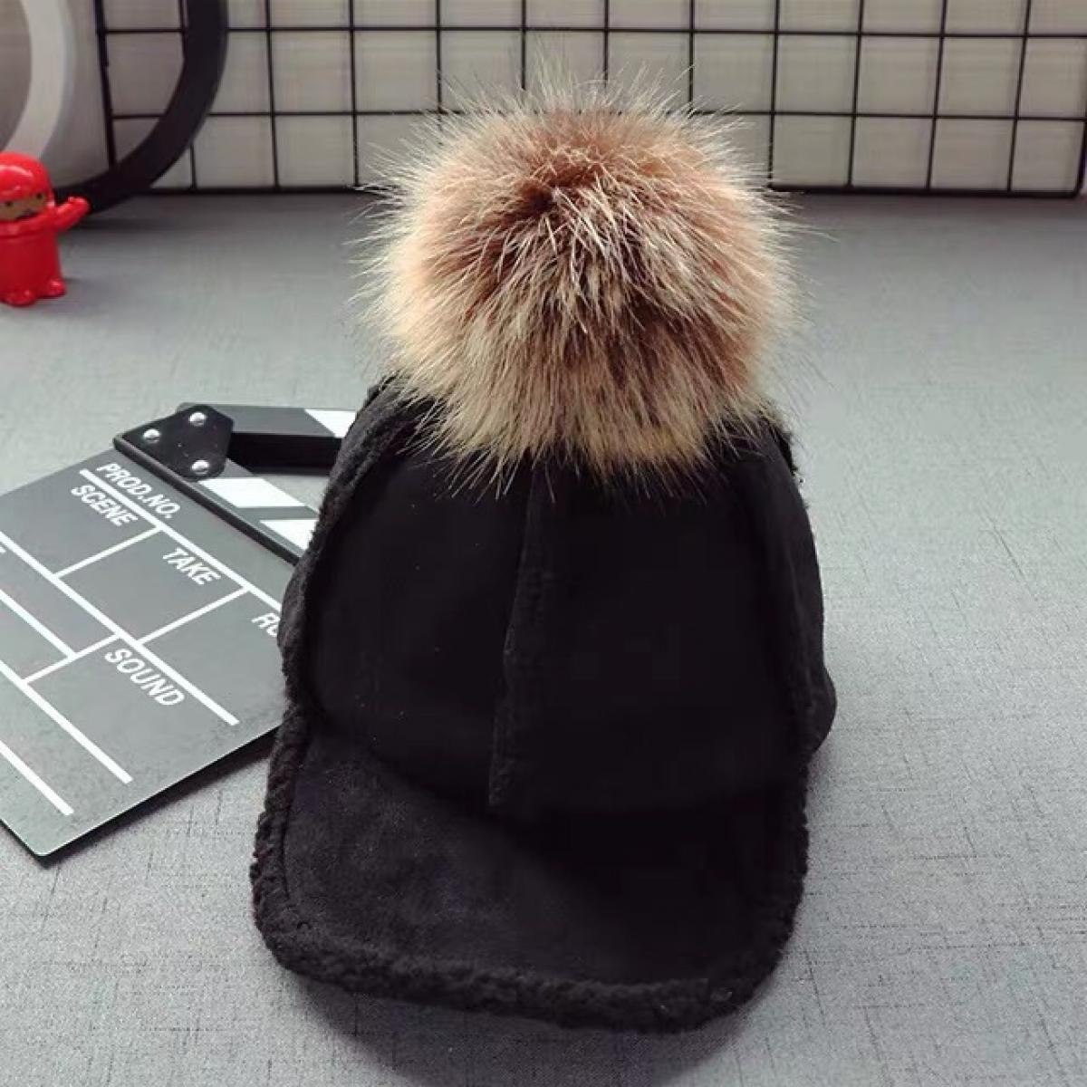 

Кепка теплая с бубоном черная 47-52 см ( 2-9лет ) (ША088)