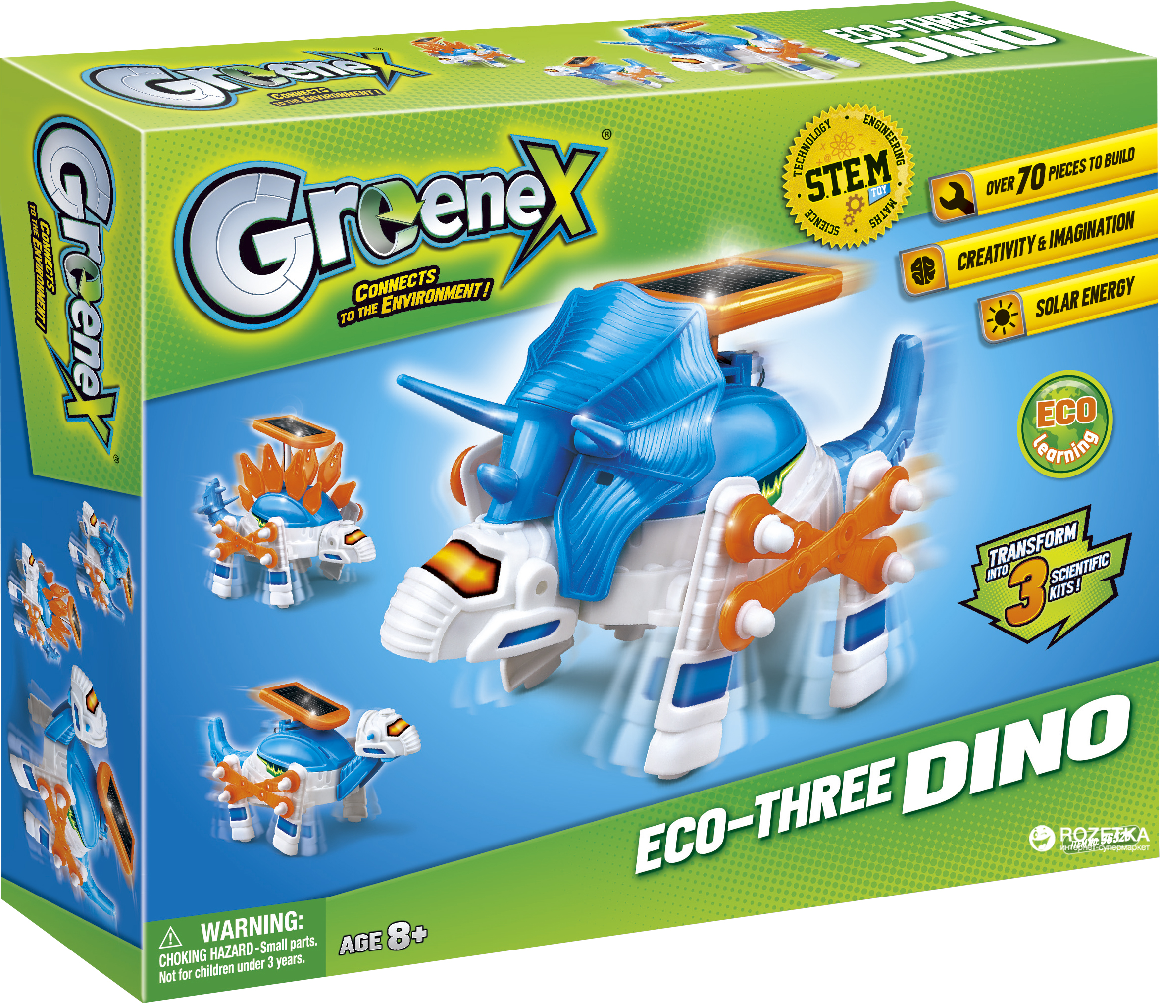 

Набор научно-игровой Amazing Toys Eco-Three Dino (36523) (4894091365232)