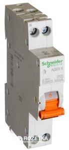 

Диференціальний автомат Schneider Electric АД63 1 P + N 20 А 30 мА тип C
