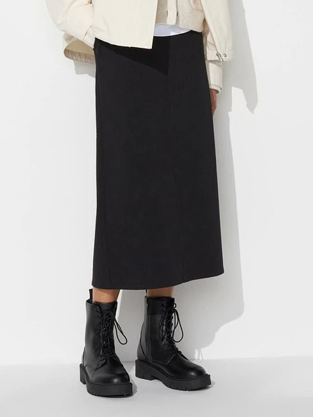 Спідниця міді осіння жіноча Uniqlo 769862877 S Чорна від Rozetka на платформі USKIDKA Акція на Спідниця міді осіння жіноча Uniqlo 769862877 S Чорна від Rozetka