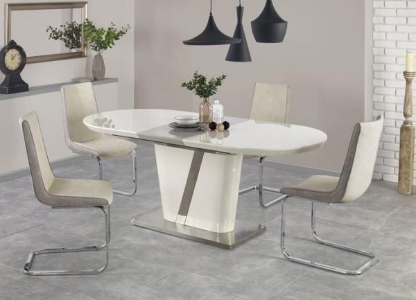 

Обеденный стол Halmar Iberis 160-200x90x76 см Кремовый/Серый