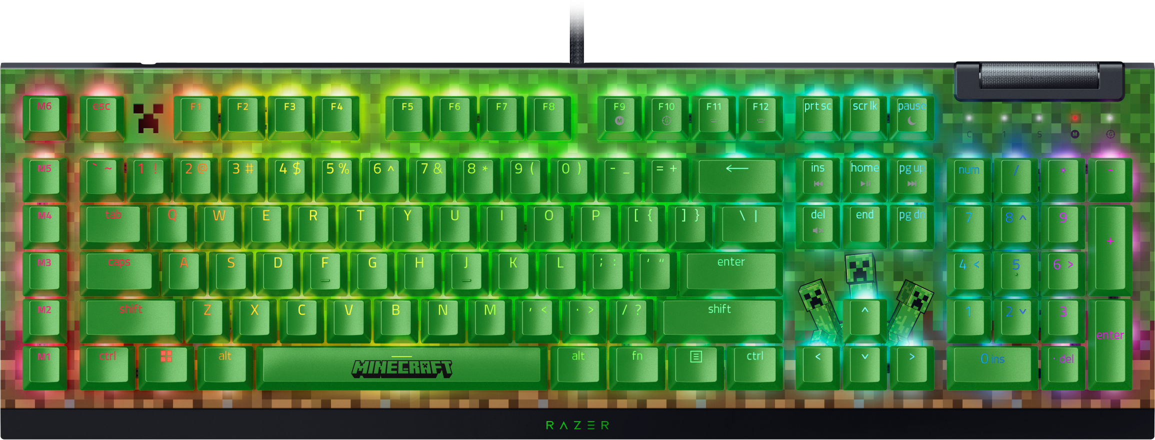 メンソレータム Клавиатура проводная RAZER BlackWidow V4 X Green Switch USB