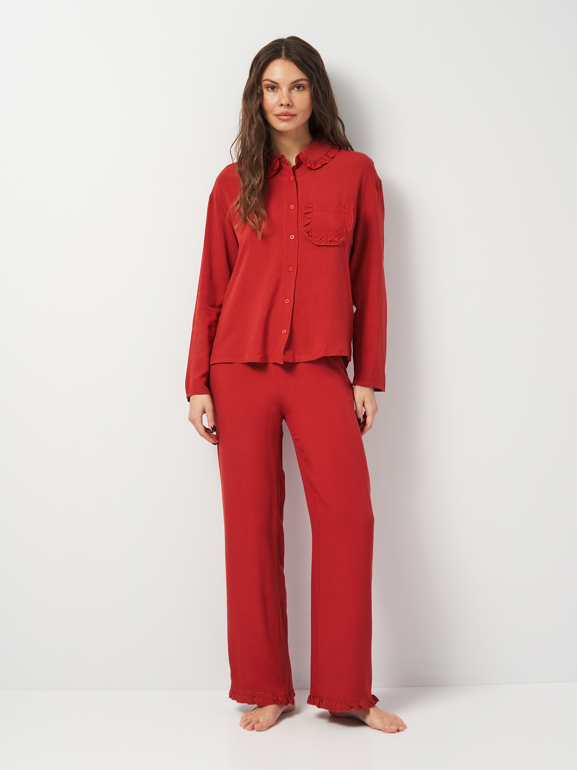 Піжама (сорочка + штани) жіноча з віскози Trendyol THMAW25PT00146 40 Бордова від Rozetka на платформі USKIDKA Акція на Піжама (сорочка + штани) жіноча з віскози Trendyol THMAW25PT00146 40 Бордова від Rozetka