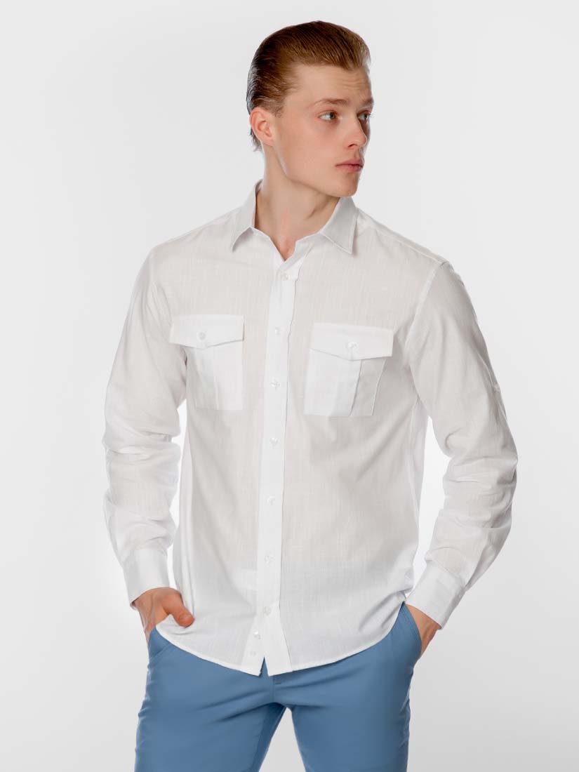 Сорочка бавовняна чоловіча Arber Safari Shirt M05.17.00.223 40 Біла від Rozetka на платформі USKIDKA Акція на Сорочка бавовняна чоловіча Arber Safari Shirt M05.17.00.223 40 Біла від Rozetka
