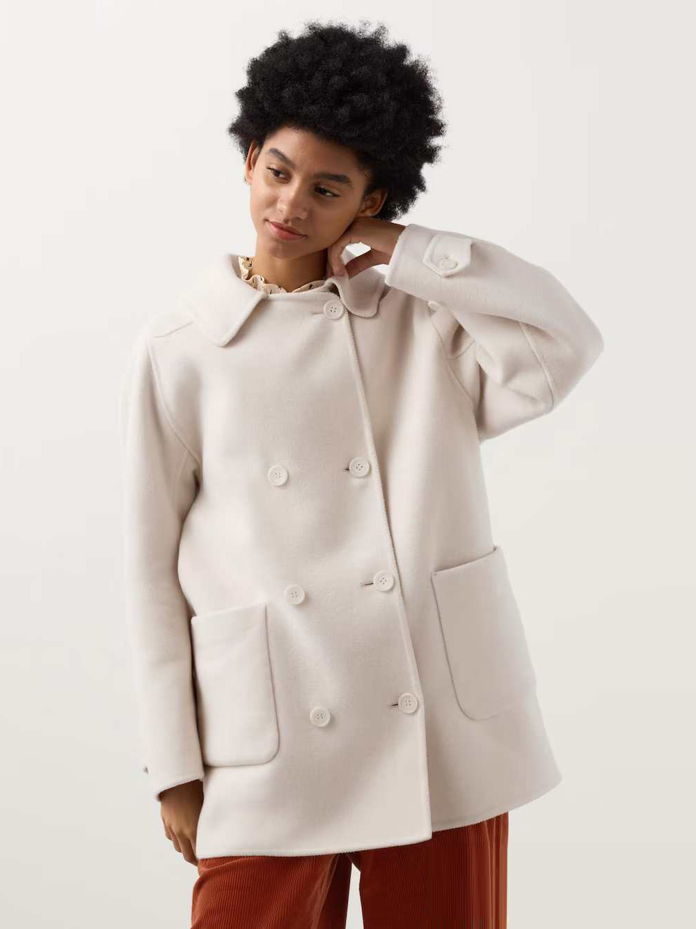Пальто осіннє коротке жіноче UNIQLO 542082258 L Молочне від Rozetka на платформі USKIDKA Акція на Пальто осіннє коротке жіноче UNIQLO 542082258 L Молочне від Rozetka