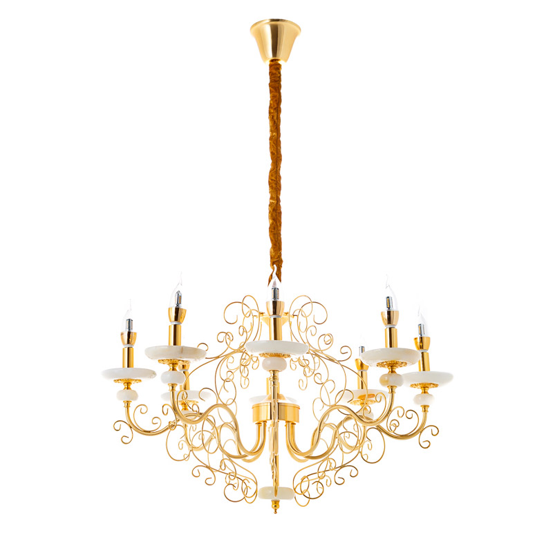 

Люстра подвесная хрустальная Light House ES-15543/8 (gold) золото