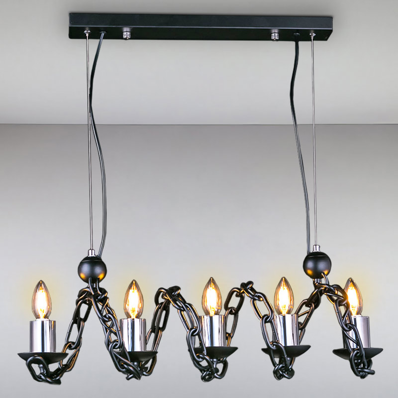 

Люстра свечи подвесная Light House ES-15504/5 черная