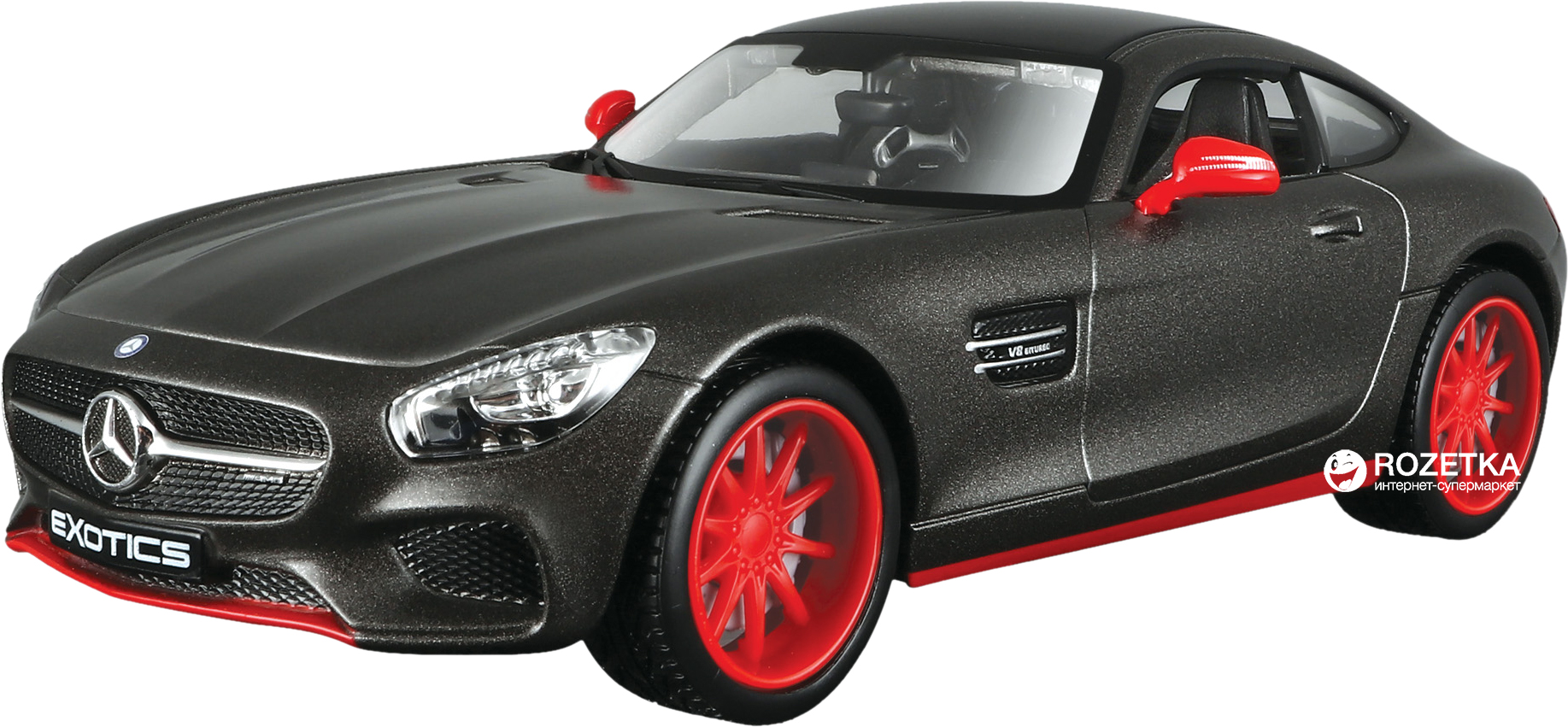 

Автомодель Maisto (1:24) Mercedes - AMG GT Тюнинг Серый металлик (32505 met. grey)